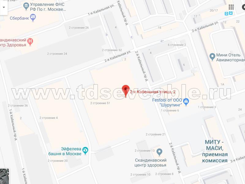 Расположение завода Москабель-Фуджикура на карте