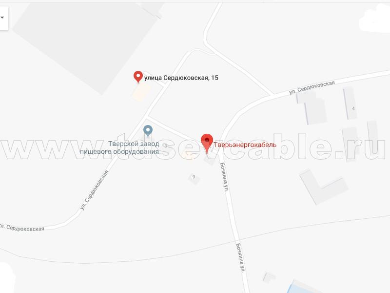 Расположение завода Тверьэнергокабель